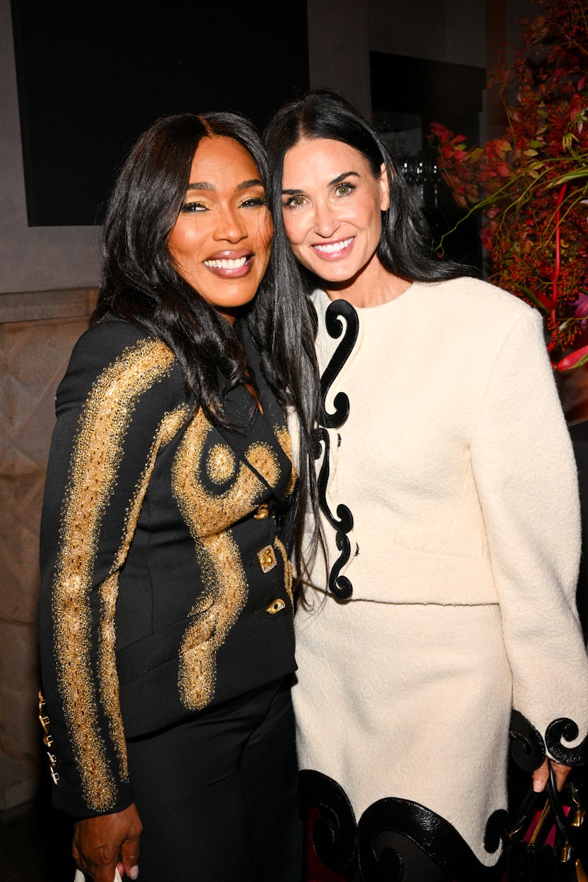 Angela Bassett and Demi Moore at the Schiaparelli and Neiman Marcus Cocktail Event at the John Sowde...