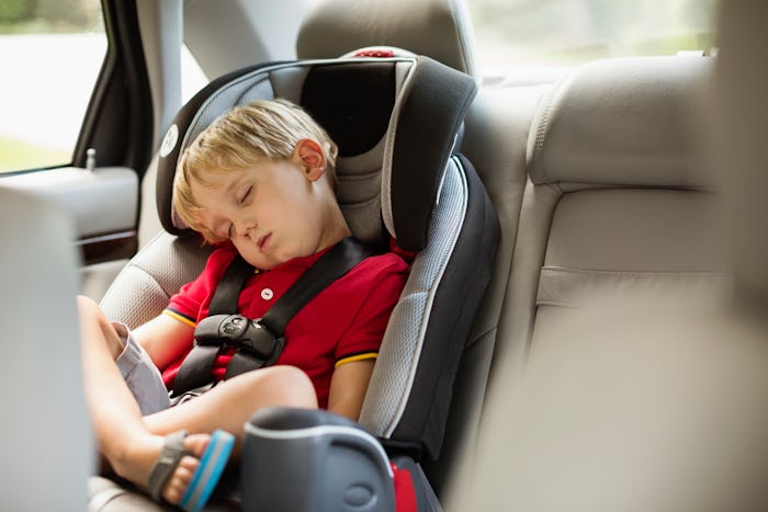 Are car seat head straps safe? Toddler's head slumps to the side while napping in his car seat.
