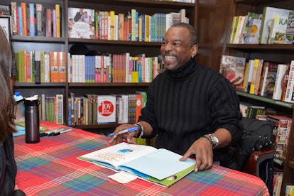 BURBANK, CA - DECEMBER 20:  Actor and author LeVar Burton signs a copy for his new children's book "...