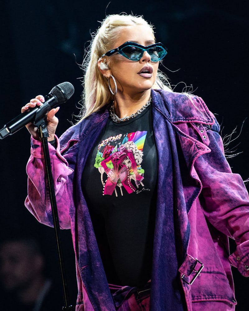 US artist Christina Aguilera performs on stage of the Smukfest Music Festival in Skanderborg, Denmar...