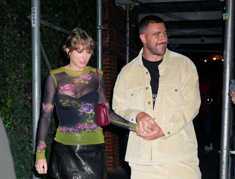Taylor Swift and Travis Kelce have dinner at Waverly Inn on October 15, 2023 in New York City.