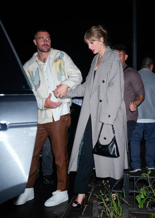 Travis Kelce and Taylor Swift depart the SNL Afterparty