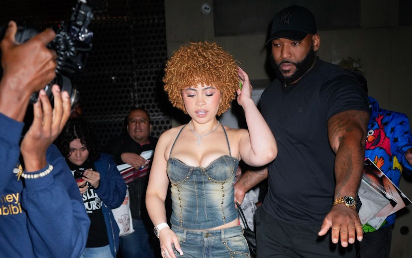 NEW YORK, NEW YORK - OCTOBER 15: Ice Spice departs the SNL afterparty on October 15, 2023 in New Yor...