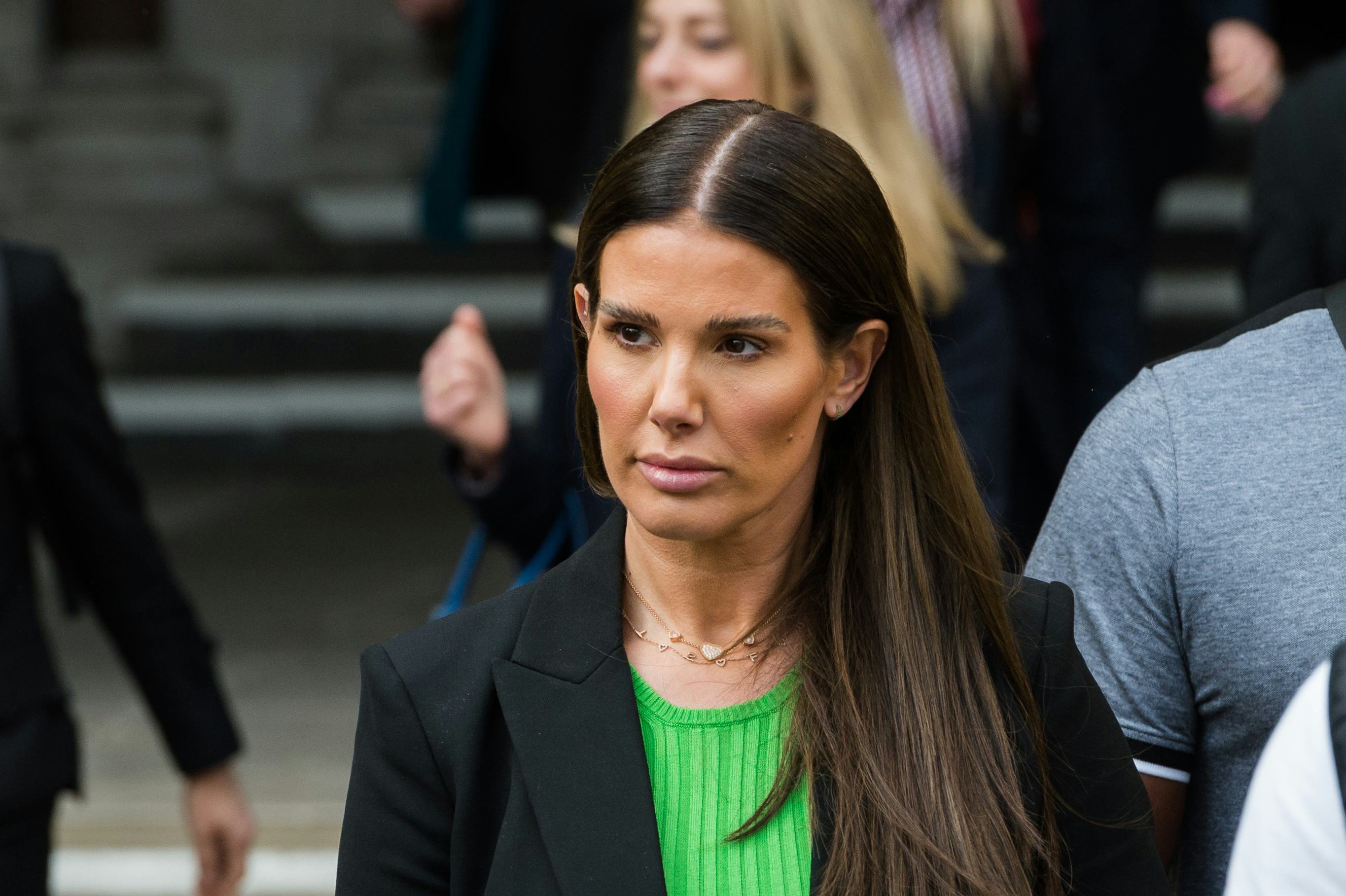 Rebekah Vardy leaves court after the final day of her libel trial, dubbed &ldquo;Wagatha Christie."
