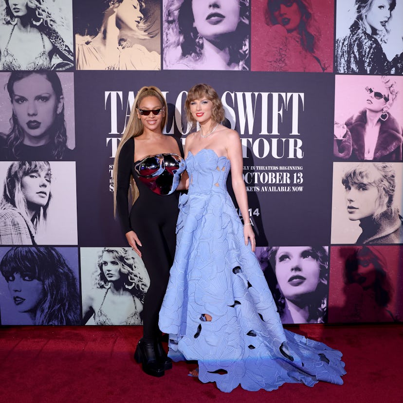 Beyoncé and Taylor Swift attend the “Taylor Swift: The Eras Tour” Concert Movie World Premiere
