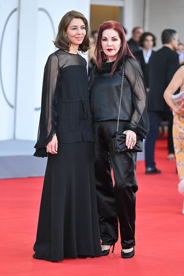 Sofia Coppola and Priscilla Presley attend a red carpet for the movie "Priscilla" 