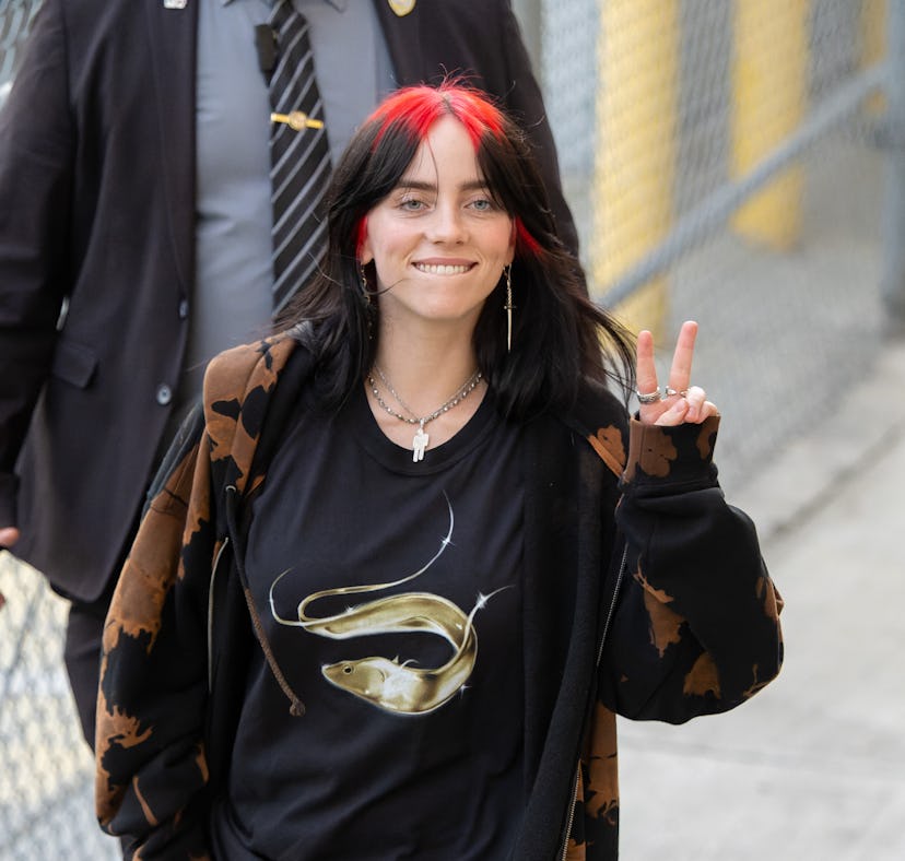 LOS ANGELES, CA - OCTOBER 10: Billie Eilish is seen at "Jimmy Kimmel Live" on October 10, 2023 in Lo...