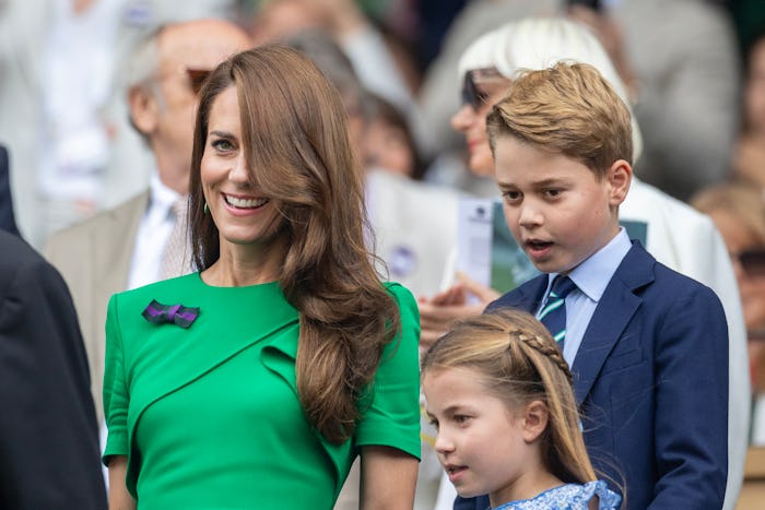 LONDON, ENGLAND - JULY 16.   Catherine, Princess of Wales, Princess Charlotte of Wales, and Prince G...