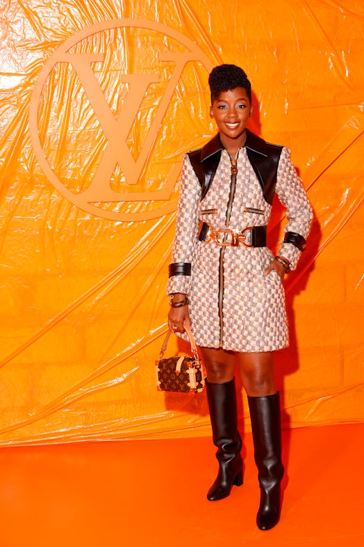 Thuso Mbedu attends the Louis Vuitton Womenswear Spring/Summer 2024 show as part of Paris Fashion We...