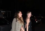 Blake Lively and Taylor Swift  in SoHo on Sept. 30, 2023 in New York City.