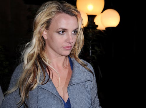 Britney Spears being photographed by paparazzi in 2008. 