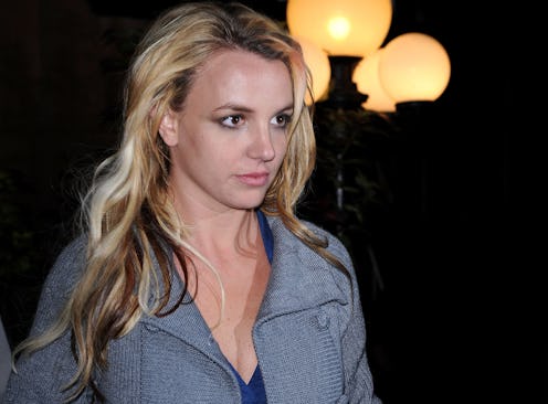 Britney Spears being photographed by paparazzi in 2008.