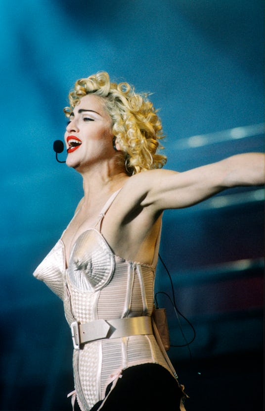 Blonde Ambition Tour, Madonna, Feyenoord Stadion, De Kuip, Rotterdam, Holland, 24/07/1990. She is we...