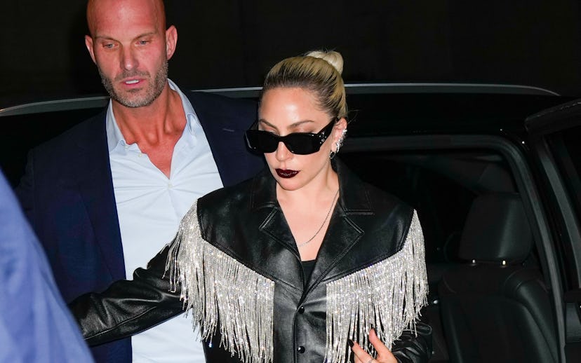 NEW YORK, NEW YORK - OCTOBER 22: Lady Gaga and Michael Polansky attend SNL afterparty on October 22,...