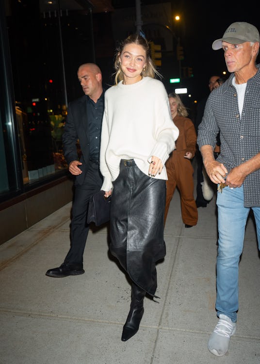 NEW YORK, NEW YORK - OCTOBER 19: Gigi Hadid is seen at the opening of her new store Guest in Residen...
