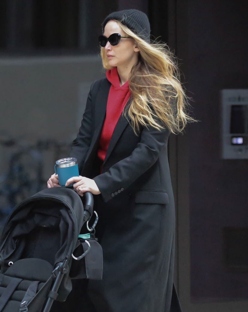 Jennifer Lawrence is seen on October 22, 2023 in New York City.