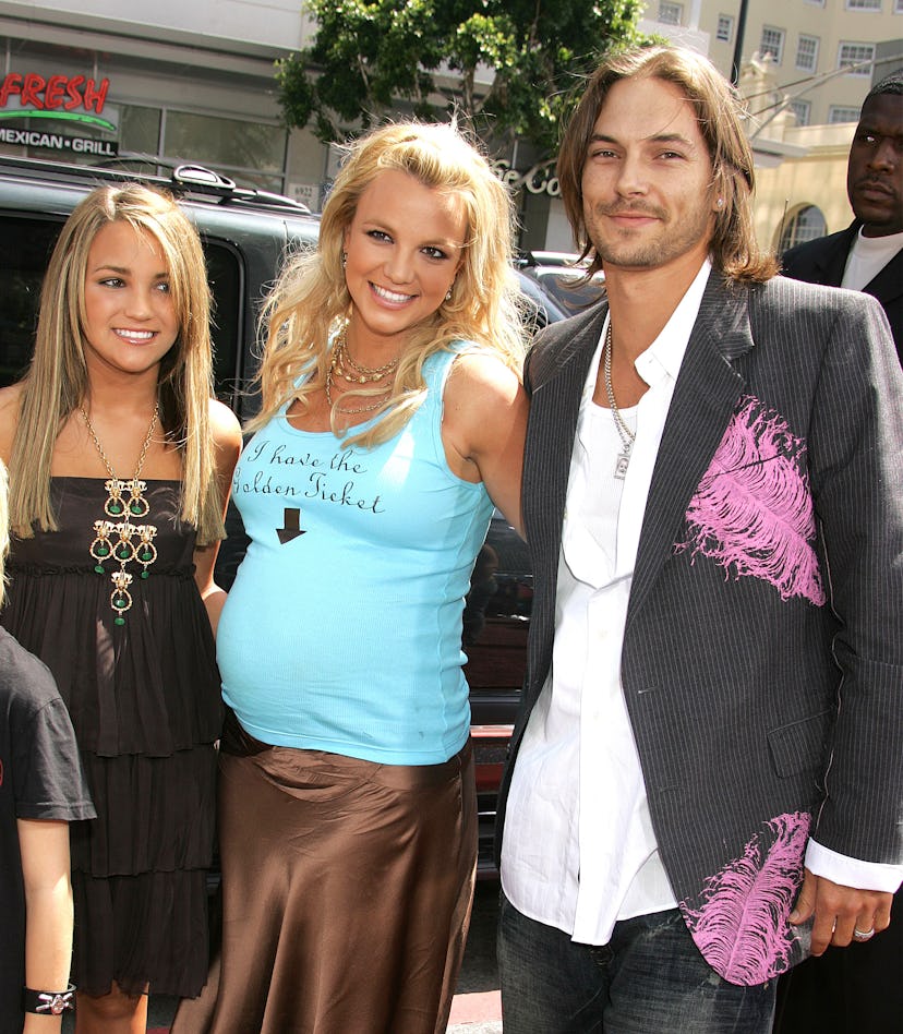 Jamie Lynn Spears, Britney Spears and Kevin Federline (Photo by Jeffrey Mayer/WireImage)