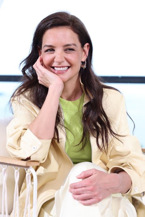 Katie Holmes attends Kering Talks Women In Motion at Kering suite on May 18, 2023 in Cannes, France.