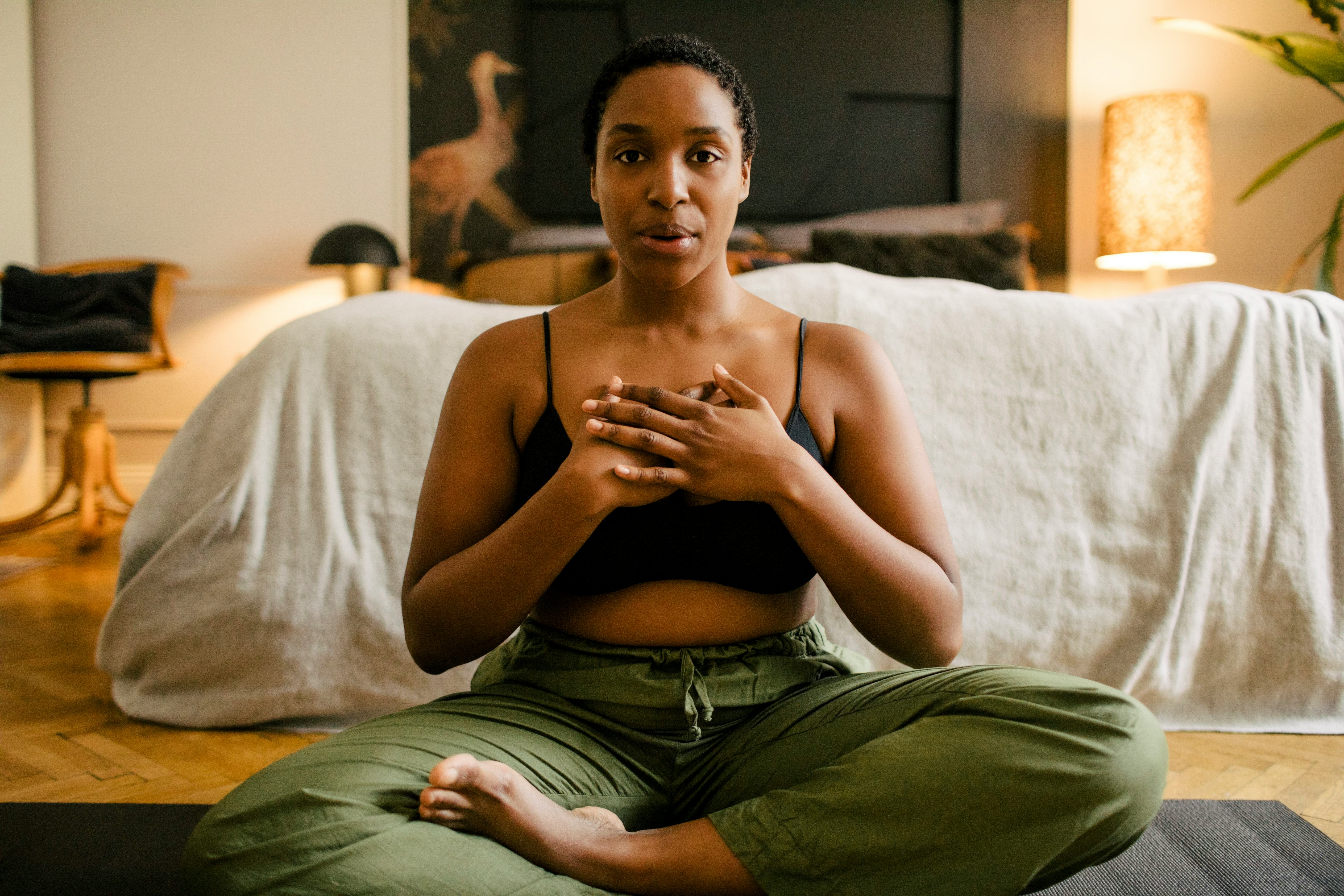 Breathing out through pursed lips helps calm your nervous system.