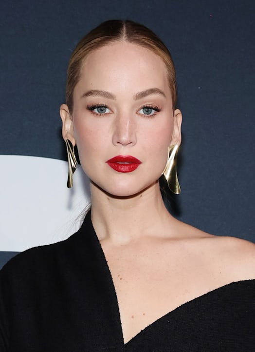 Jennifer Lawrence red dior lipstick at WWD honors 2023