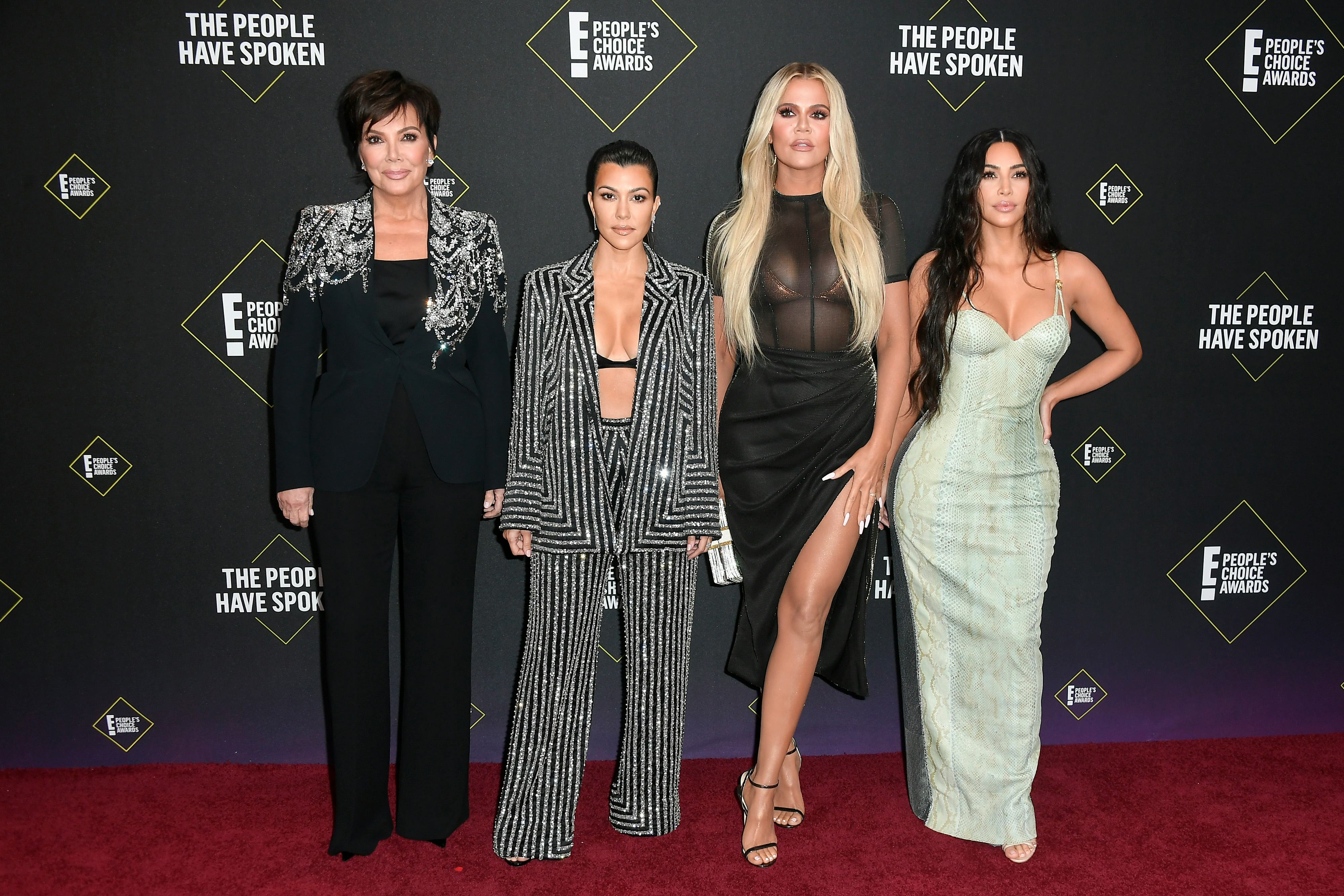 Kris Jenner, Kourtney Kardashian, Khloé Kardashian, and Kim Kardashian in 2019.