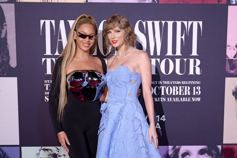 Beyonce and Taylor Swift at Eras Tour movie premiere
