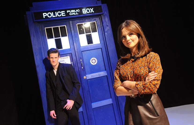 Matt Smith and Jenna-Louise Coleman, stars of Doctor Who, are seen at the BBC TV Centre in London.  ...