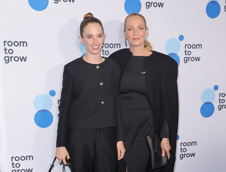 NEW YORK, NEW YORK - OCTOBER 25: (L-R) Maya Hawke and Uma Thurman attend Room To Grow 25th Anniversa...