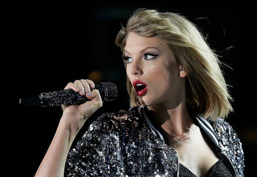 Taylor Swift performs at her ‘1989’ World Tour at ANZ Stadium on November 28, 2015 in Sydney, Austra…
