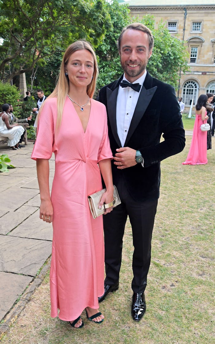LONDON, ENGLAND - JULY 01: Alizee Thevenet and James Middleton attend the Bulgari gala dinner to cel...