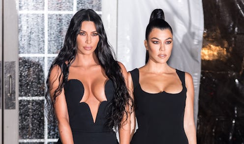 NEW YORK, NY - FEBRUARY 06:  Kim Kardashian West and Kourtney Kardashian are seen arriving to the am...