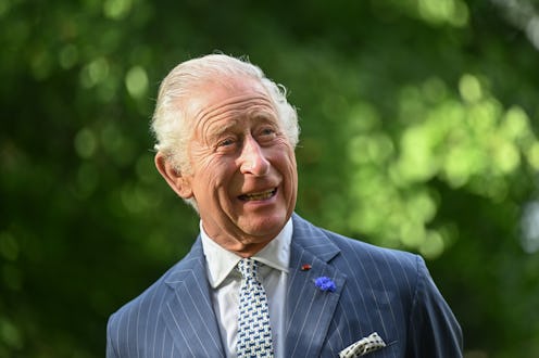 PARIS, FRANCE - SEPTEMBER 20: King Charles III is seen before planting an oak tree with President Ma...