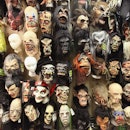 CHICAGO, IL - OCTOBER 28:  Halloween masks are offered for sale at Fantasy Costumes on October 28, 2...