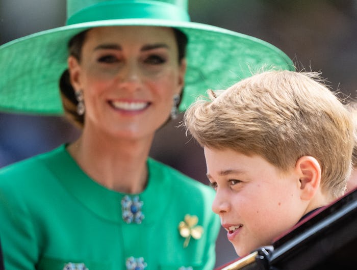 LONDON, ENGLAND - JUNE 17: Catherine, Princess of Wales and Prince George of Wales during Trooping t...