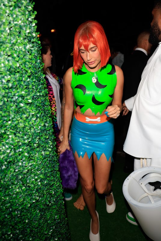 Hailey Bieber at a Halloween party on Oct. 28, 2023 in Los Angeles, California.  (Photo by Rachpoot/...