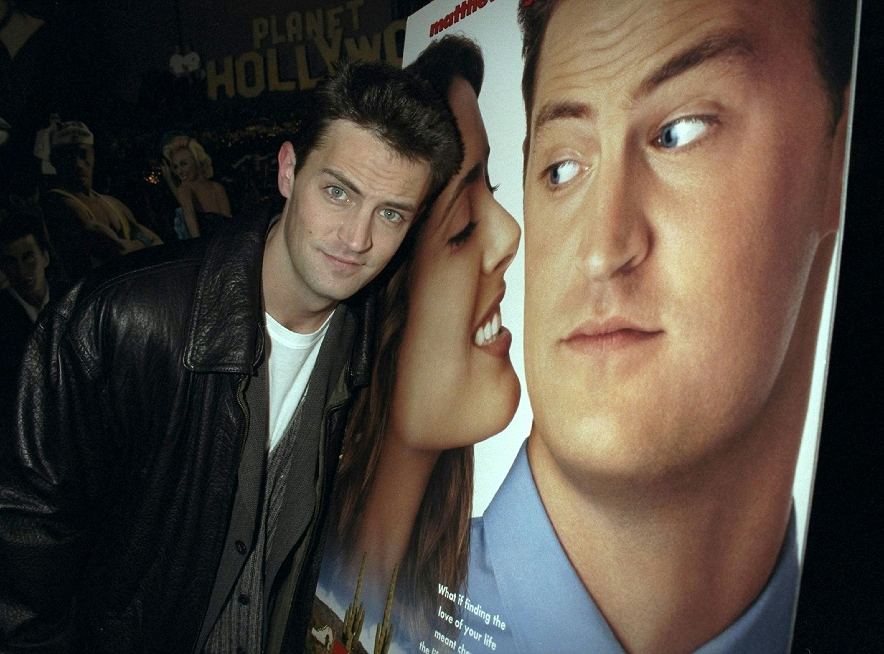 Matthew Perry at Planet Hollywood, promoting his movie &ldquo;Fools Rush In&rdquo;.