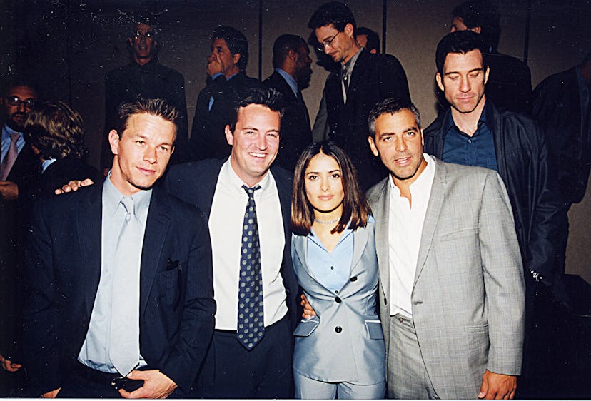 Mark Wahlberg, Matthew Perry, Salma Hayek, George Clooney & Dylan McDermott at Showest ‘98 in Las Ve…