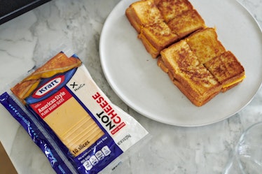 A package of Kraft Heinz NotCo American Style plant based cheese slices during a food tasting in New...