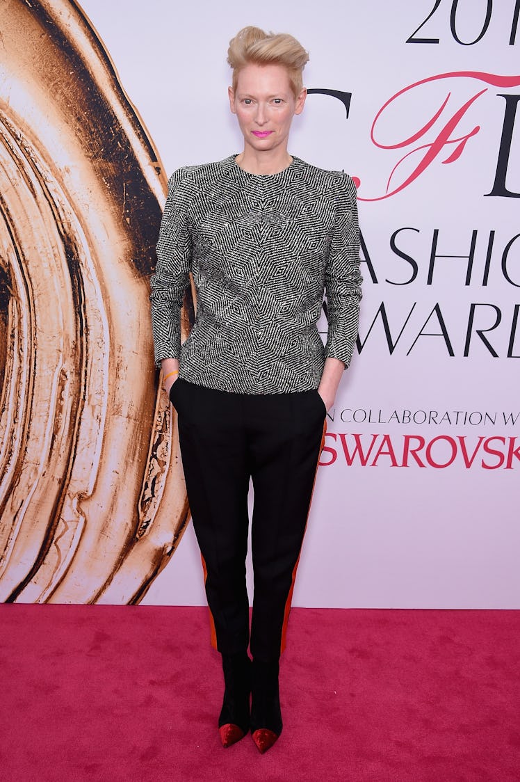 Tilda Swinton attends the 2016 CFDA Fashion Awards
