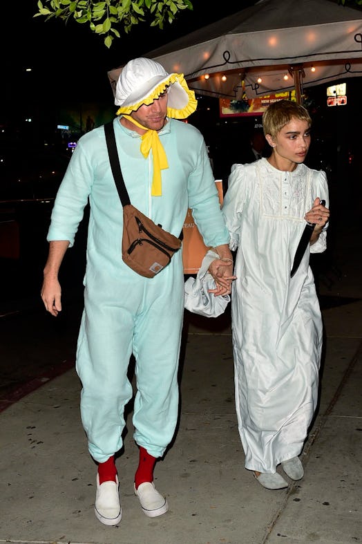 Channing Tatum and Zoë Kravitz are seen arriving at Kendall Jenner's Halloween party on October 28, ...
