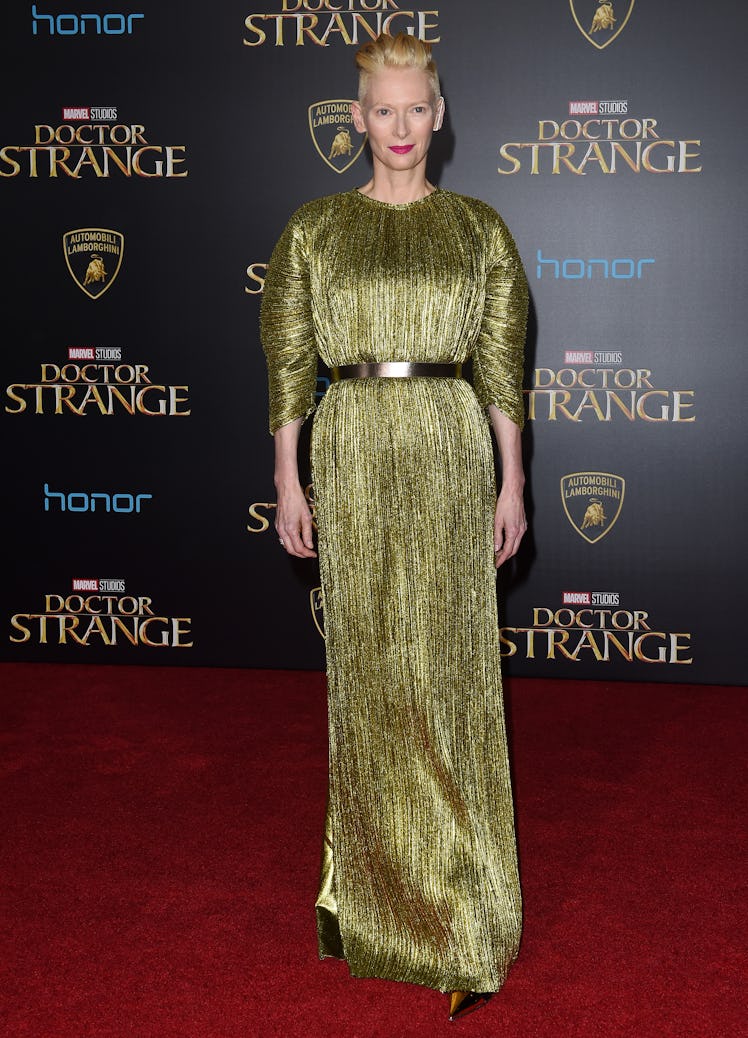 -Tilda Swinton arrives at the Los Angeles Premiere of 'Doctor Strange' -