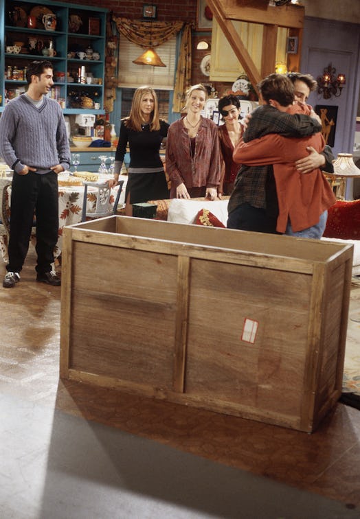 FRIENDS -- "The One with Chandler in a Box" Episode 8 -- Pictured: (l-r) David Schwimmer as Ross Gel...
