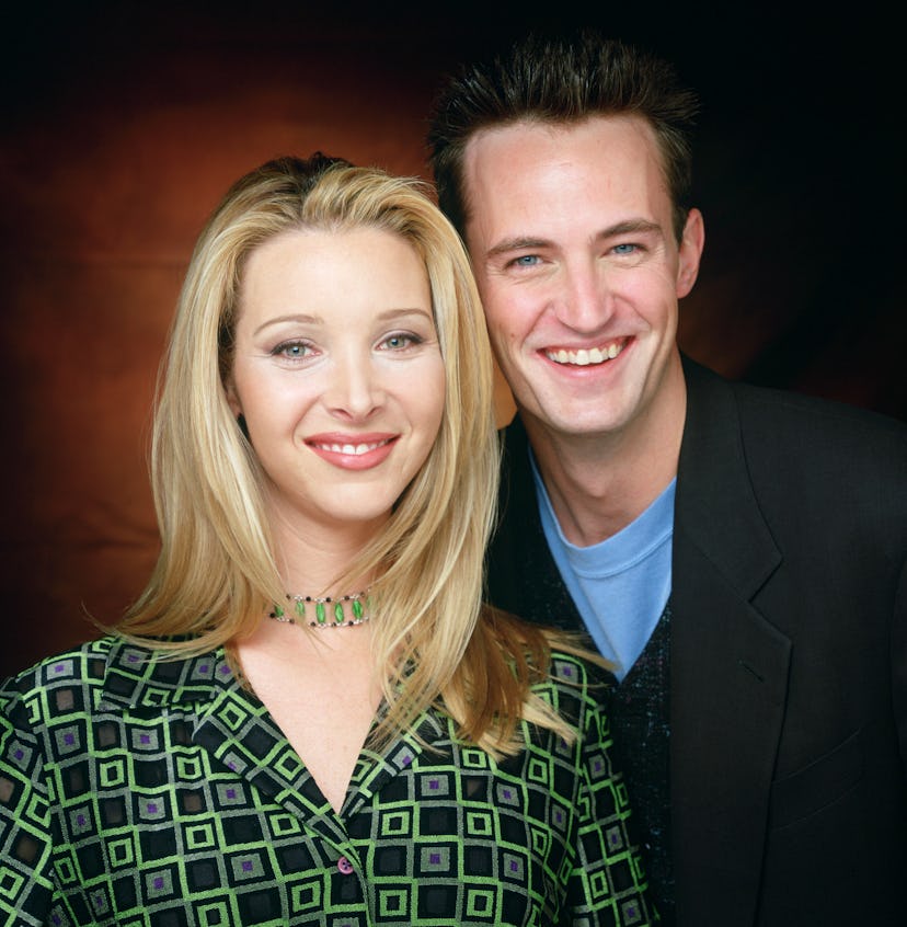 FRIENDS -- Pictured: (l-r) Lisa Kudrow as Phoebe Buffay, Matthew Perry as Chandler Bing  (Photo by N...
