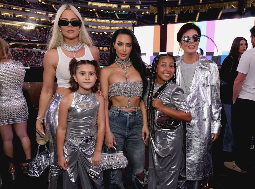 Khloé Kardashian, Penelope Disick, Kim Kardashian, North West and Kris Jenner