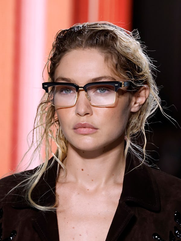 Gigi Hadid at Miu Miu’s Spring/Summer 2024 show during Paris Fashion Week on October 3, 2023.