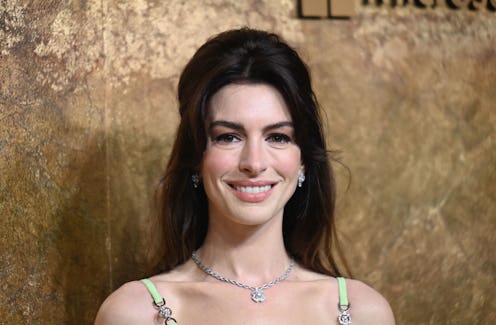 US actress Anne Hathaway arrives for The Albies hosted by the Clooney Foundation at the New York Pub...