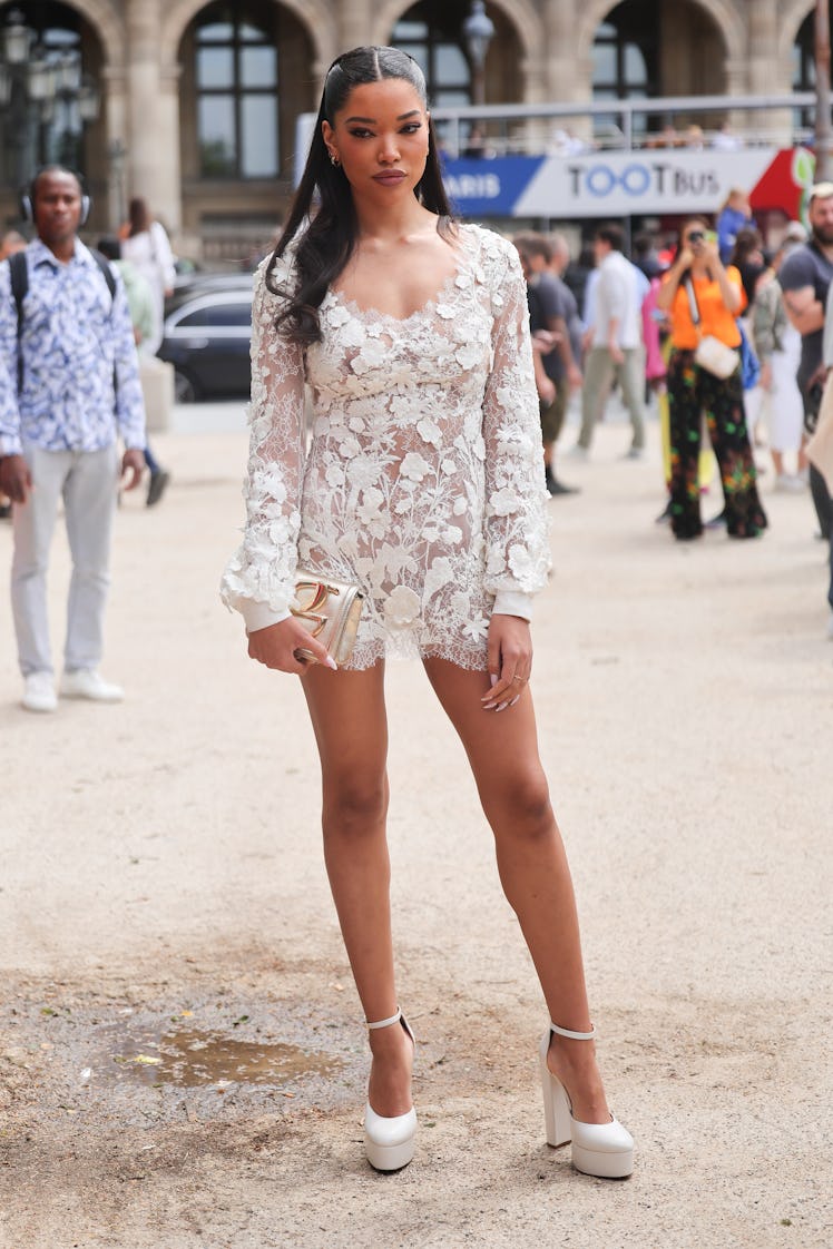 Ming Lee Simmons attends the Elie Saab Haute Couture Fall/Winter 2023/2024 show as part of Paris Fas...