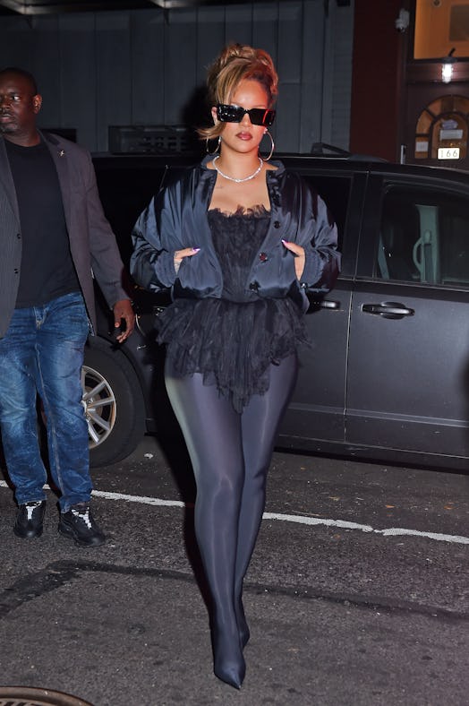 ASAP Rocky and Rihanna are seen leaving Carbone restaurant after celebrating his birthday on October…