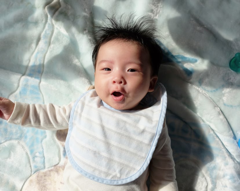 A small baby, in an article about tongue tie in babies
