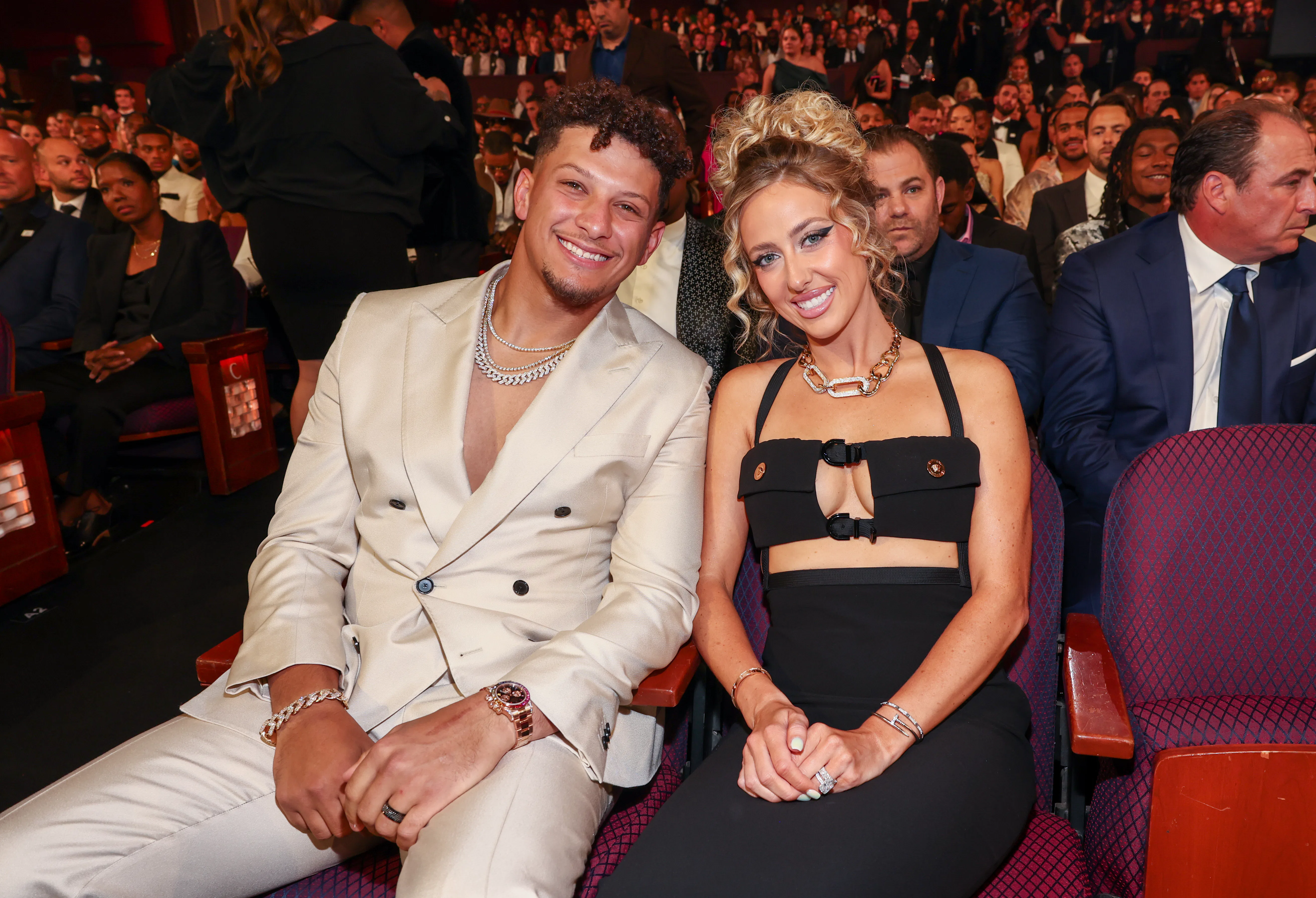 Patrick Mahomes and Brittany Mahomes at The 2023 ESPYS held at Dolby Theatre on July 12, 2023 in Los...